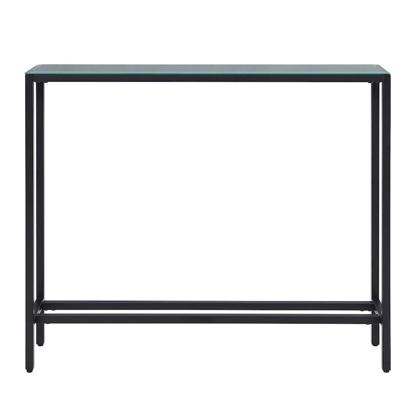 Ham Long Narrow Console Table with Mirrored Top