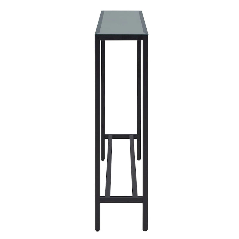 Ham Long Narrow Console Table with Mirrored Top