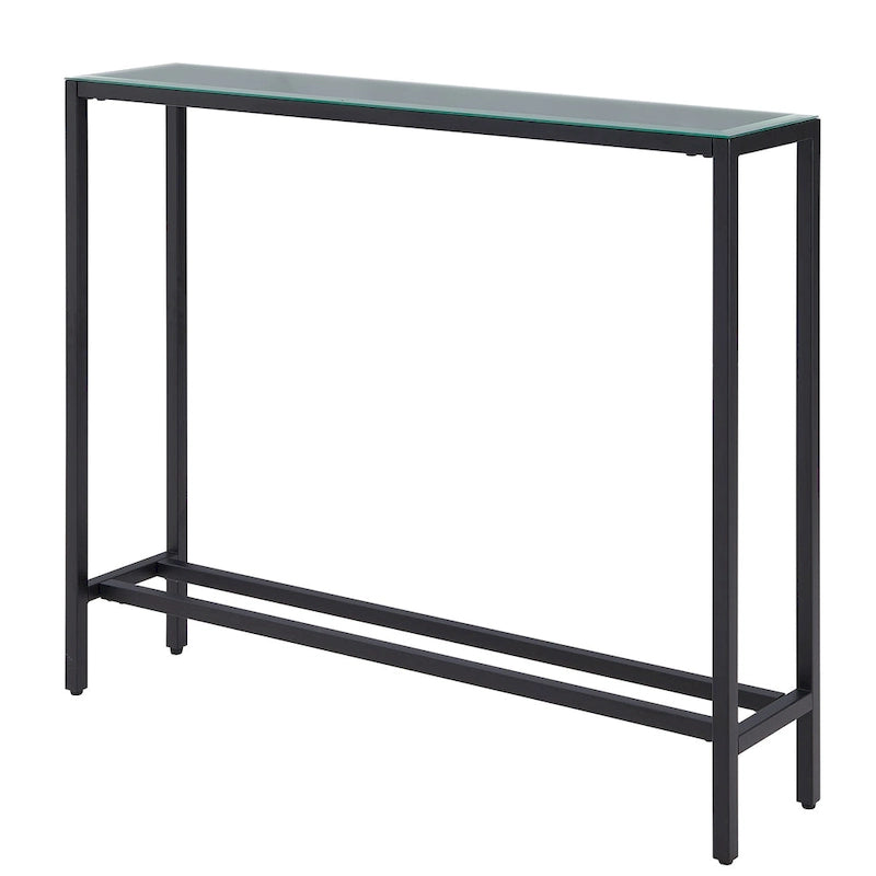 Ham Long Narrow Console Table with Mirrored Top