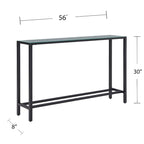 Ham Long Narrow Console Table with Mirrored Top
