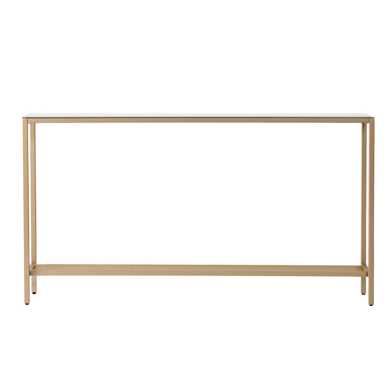 Ham Long Narrow Console Table with Mirrored Top
