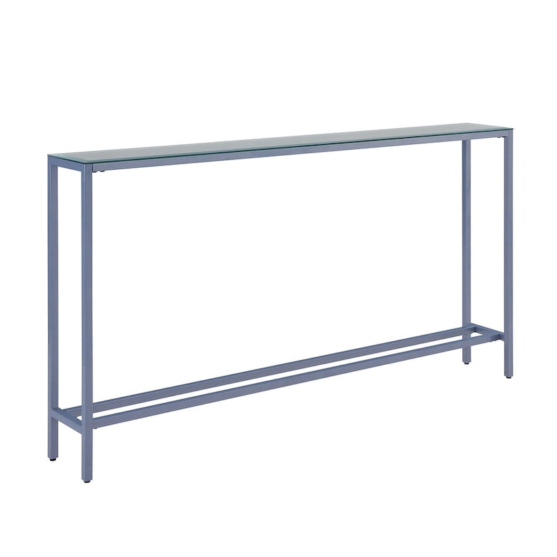 Ham Long Narrow Console Table with Mirrored Top