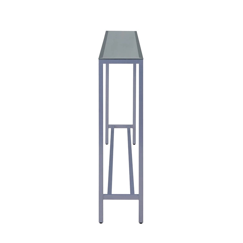 Ham Long Narrow Console Table with Mirrored Top