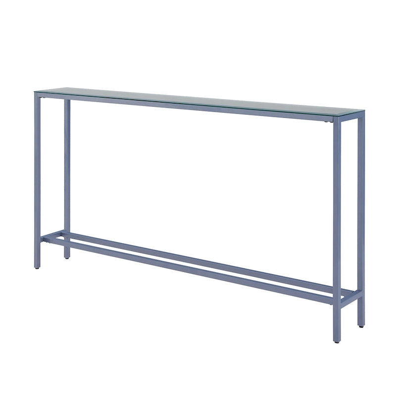 Ham Long Narrow Console Table with Mirrored Top