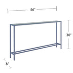 Ham Long Narrow Console Table with Mirrored Top