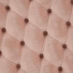 Perdita Gold Finish Velvet Round Tufted Ottoman by  Bold