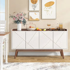 55 Black Buffet Cabinet Kitchen Sideboard Storage Cabinet with Storage