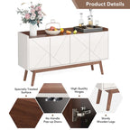55 Black Buffet Cabinet Kitchen Sideboard Storage Cabinet with Storage