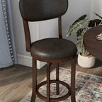 Irvi Traditional Rubberwood 3-Piece Barstool Counter Height Dining Set by