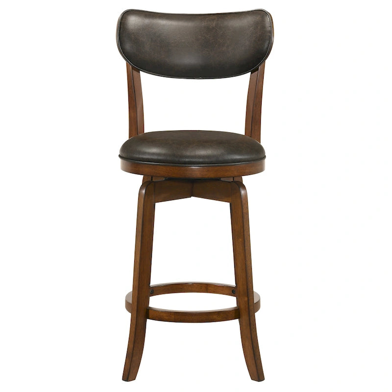 Irvi Traditional Rubberwood 3-Piece Barstool Counter Height Dining Set by