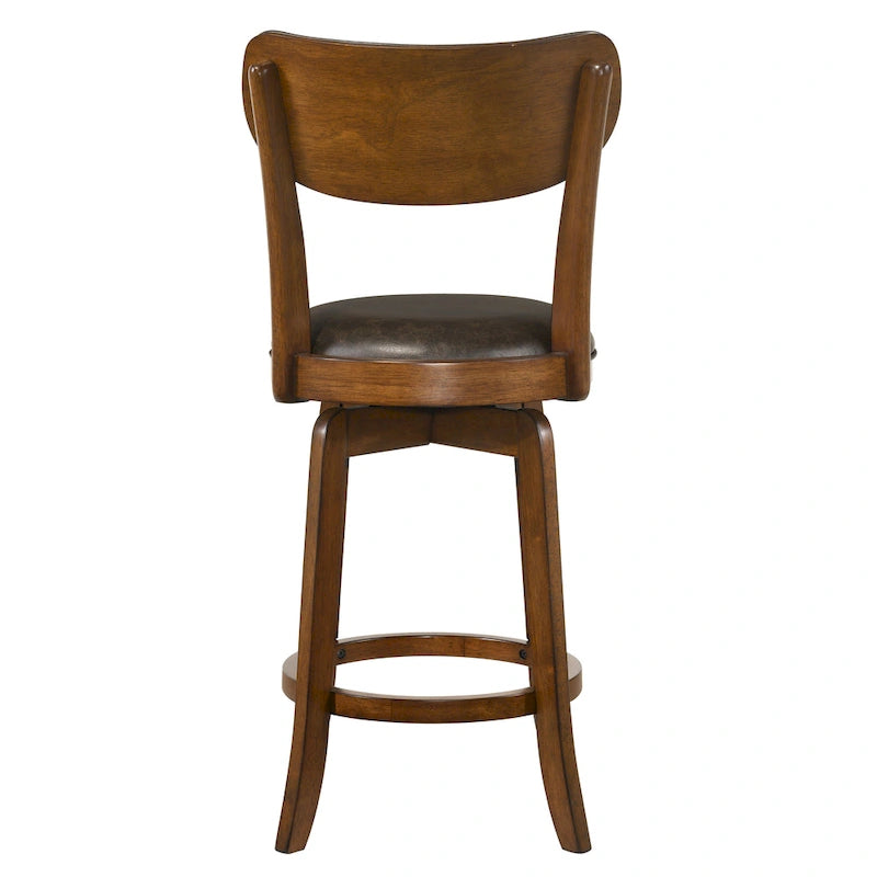 Irvi Traditional Rubberwood 3-Piece Barstool Counter Height Dining Set by