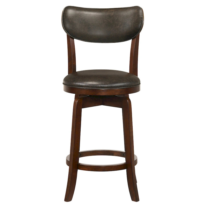 Irvi Traditional Rubberwood 3-Piece Barstool Counter Height Dining Set by