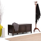 WYNDENHALL Hampshire SOLID WOOD 51 inch Wide Traditional Storage Bench Trunk - 51 W x 18 D x 20.75 H