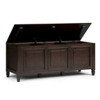 WYNDENHALL Hampshire SOLID WOOD 51 inch Wide Traditional Storage Bench Trunk - 51 W x 18 D x 20.75 H