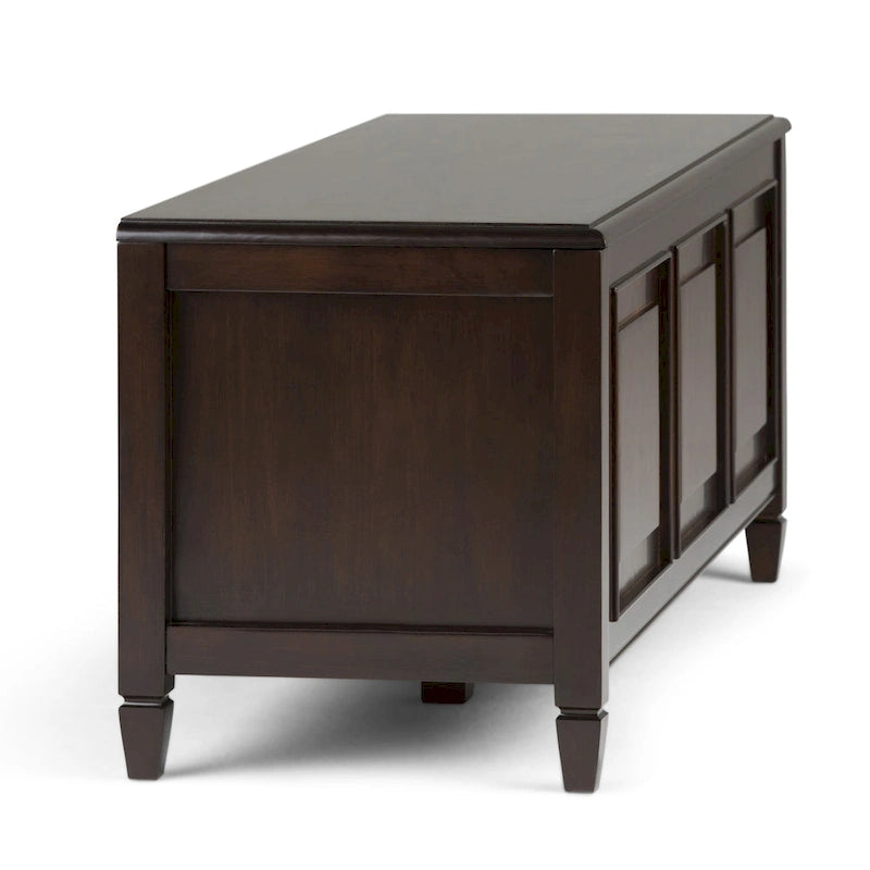 WYNDENHALL Hampshire SOLID WOOD 51 inch Wide Traditional Storage Bench Trunk - 51 W x 18 D x 20.75 H