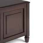 WYNDENHALL Hampshire SOLID WOOD 51 inch Wide Traditional Storage Bench Trunk - 51 W x 18 D x 20.75 H