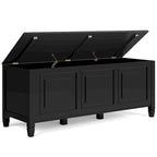 WYNDENHALL Hampshire SOLID WOOD 51 inch Wide Traditional Storage Bench Trunk - 51 W x 18 D x 20.75 H