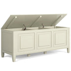 WYNDENHALL Hampshire SOLID WOOD 51 inch Wide Traditional Storage Bench Trunk - 51 W x 18 D x 20.75 H