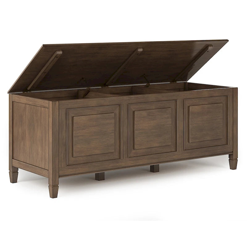 WYNDENHALL Hampshire SOLID WOOD 51 inch Wide Traditional Storage Bench Trunk - 51 W x 18 D x 20.75 H