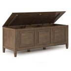 WYNDENHALL Hampshire SOLID WOOD 51 inch Wide Traditional Storage Bench Trunk - 51 W x 18 D x 20.75 H