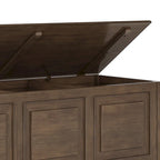 WYNDENHALL Hampshire SOLID WOOD 51 inch Wide Traditional Storage Bench Trunk - 51 W x 18 D x 20.75 H