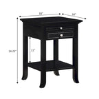 American Heritage Logan 1 Drawer End Table with Charging Station and Pull-Out Shelf