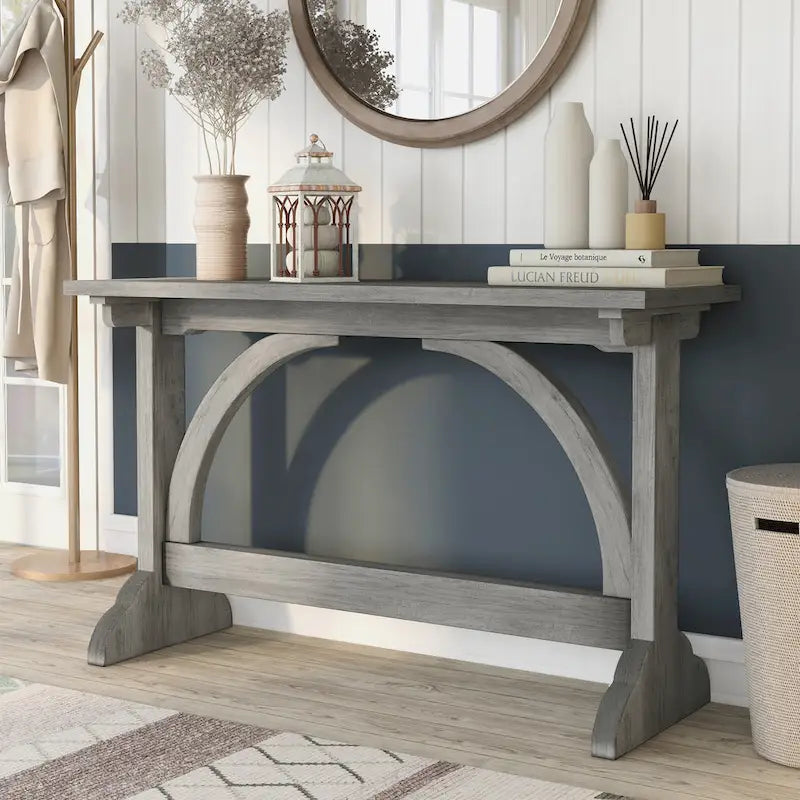 Catrina Rustic Oak Finish 47-inch Sofa Table by