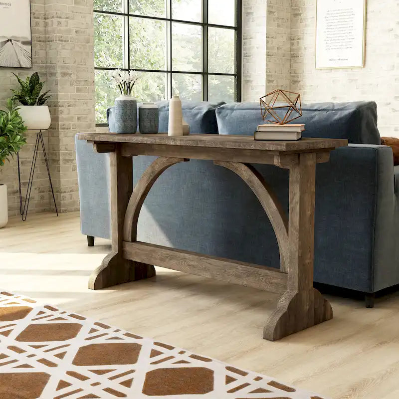 Catrina Rustic Oak Finish 47-inch Sofa Table by