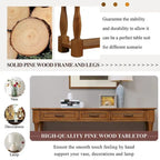 63.38 Long Sofa Console Table with 3 Drawers for Entryway Behind Couch Hall Foyer