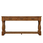63.38 Long Sofa Console Table with 3 Drawers for Entryway Behind Couch Hall Foyer