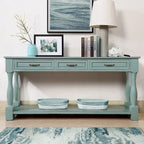 63.38 Long Sofa Console Table with 3 Drawers for Entryway Behind Couch Hall Foyer