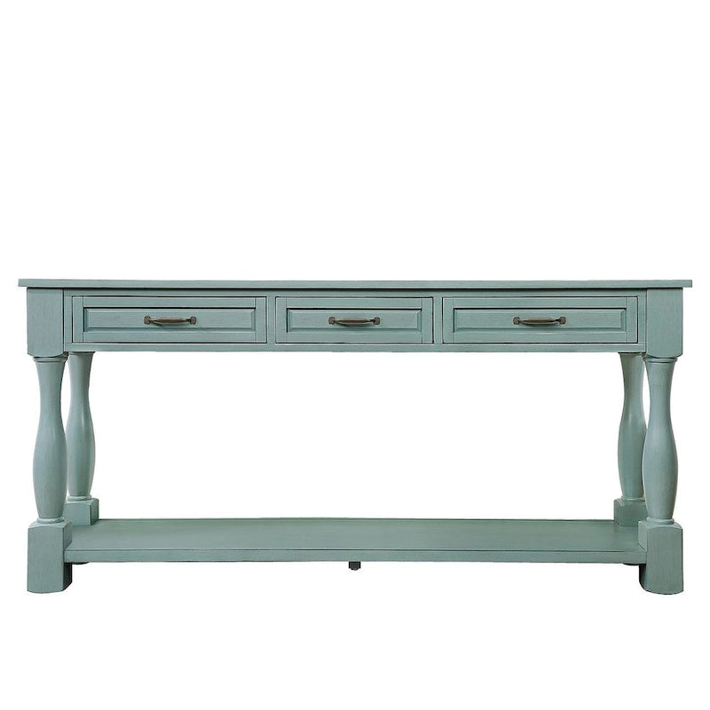 63.38 Long Sofa Console Table with 3 Drawers for Entryway Behind Couch Hall Foyer