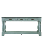 63.38 Long Sofa Console Table with 3 Drawers for Entryway Behind Couch Hall Foyer