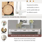 63.38 Long Sofa Console Table with 3 Drawers for Entryway Behind Couch Hall Foyer