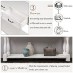 63.38 Long Sofa Console Table with 3 Drawers for Entryway Behind Couch Hall Foyer