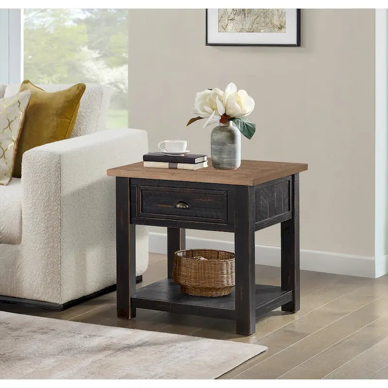 Downington Solid Wood End Table