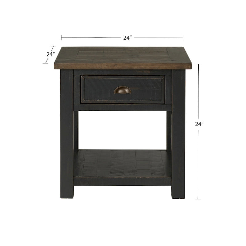 Downington Solid Wood End Table
