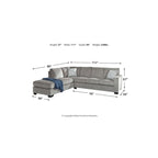 Altari 2-Piece Sectional with Chaise - 110 W x 90 D x 37 H