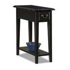 One Drawer Narrow Side Table with Shelf