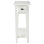 One Drawer Narrow Side Table with Shelf