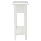 One Drawer Narrow Side Table with Shelf