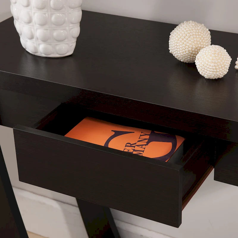 DH BASIC Curved Entryway Storage Sofa Table by Denhour