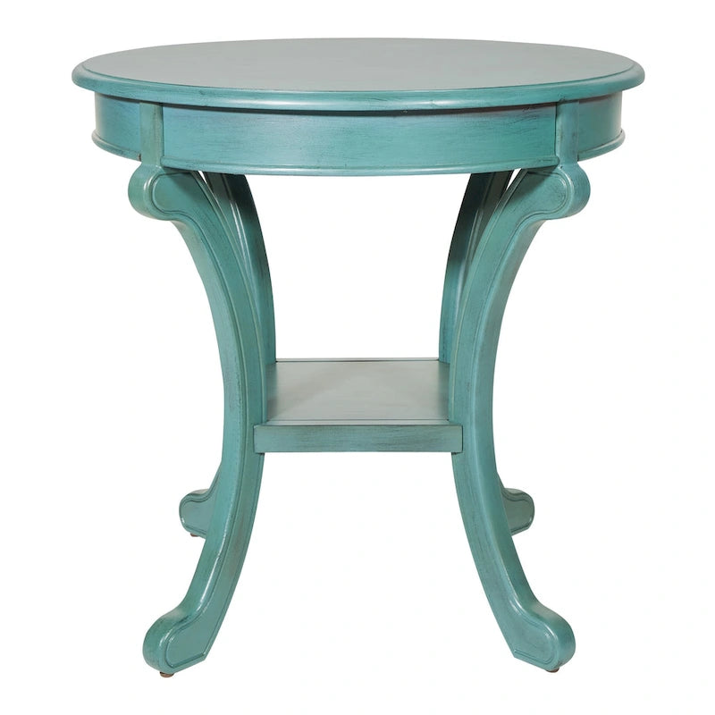 Copper Grove Korostyshiv Hand-painted Transitional Accent Table