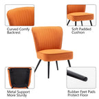 Armless Accent Chair Set of 2 , Living Room Chairs modern accent chairs for bedroom