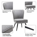 Armless Accent Chair Set of 2 , Living Room Chairs modern accent chairs for bedroom