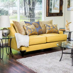 Gisc Contemporary Fabric Padded Nailhead Loveseat by 