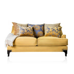Gisc Contemporary Fabric Padded Nailhead Loveseat by