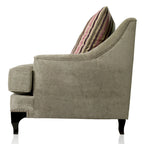 Gisc Contemporary Fabric Padded Nailhead Loveseat by