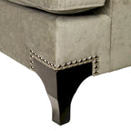 Gisc Contemporary Fabric Padded Nailhead Loveseat by