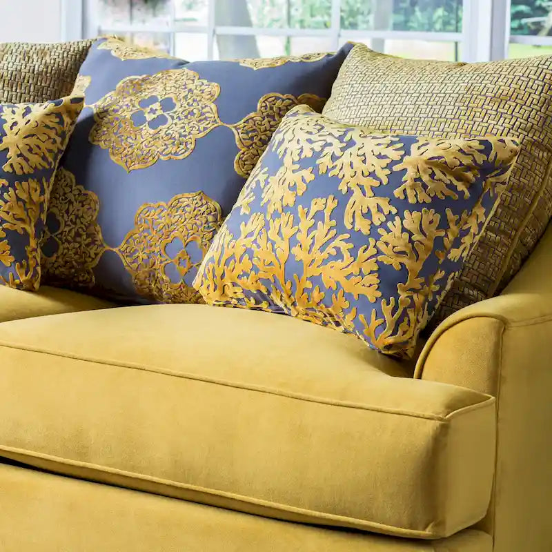 Gisc Contemporary Fabric Padded Nailhead Loveseat by